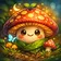 A vibrant cartoon fox with a friendly expression, full of colors and textures, suitable for a profile picture.
